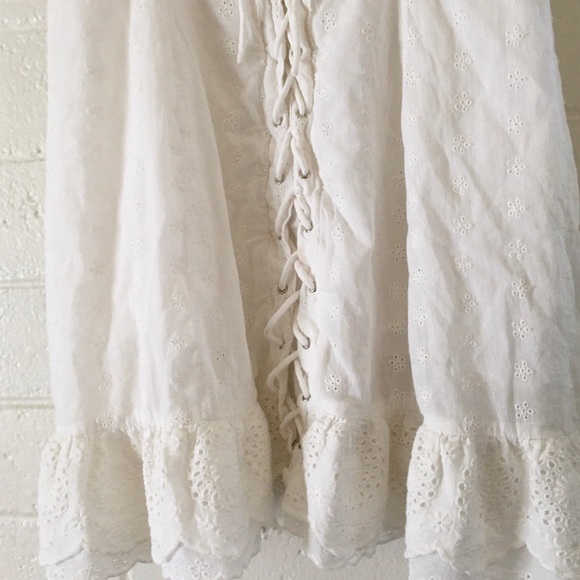 Urban Outfitters White Lace-Up Dress - Picture 9 of 15